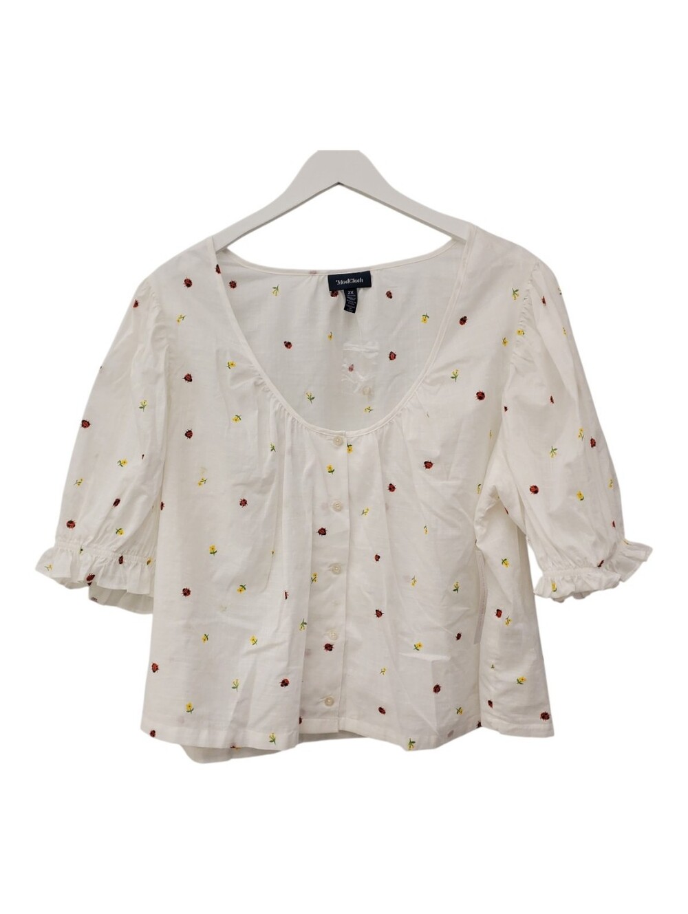 ModCloth Ladybugs Love Me Blouse Size 2x